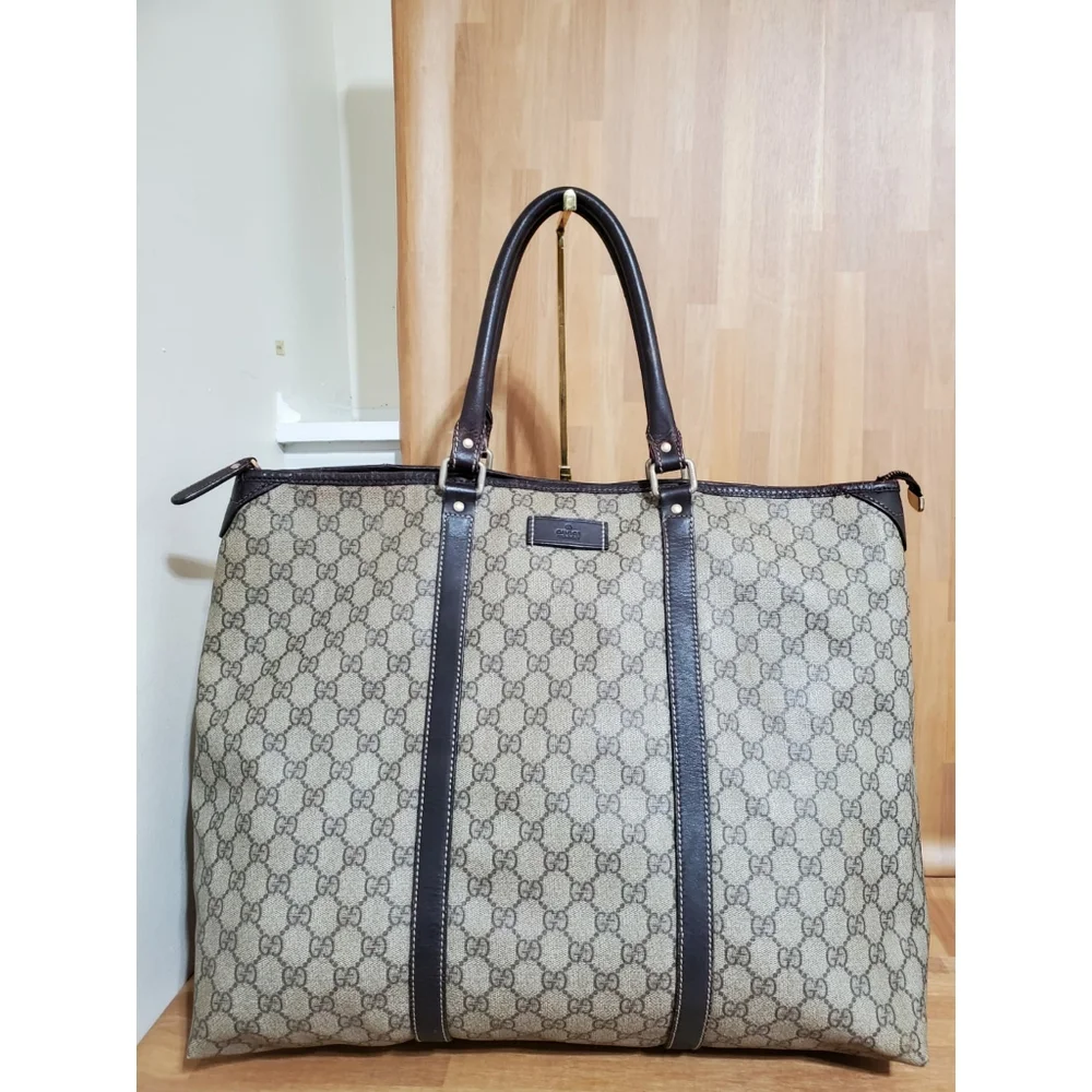 GUCCI GG Supreme Monogram Large Joy Tote Bag Brown - Picture 1 of 11